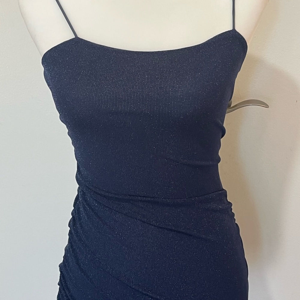 SHEIN Midnight Black Ruched Dress